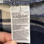 Old Navy  Navy Plaid Boyfriend Flannel Shirt Womens Size S Long Sleeve Cotton Photo 3