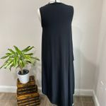 BCBGMAXAZRIA High Low Knit Tank Dress Sz M NWT Black Asymmetrical Hem Chic Photo 6