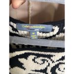Catherine Malandrino Sz Medium Black and White Jacquard Swirl Sweater Photo 2