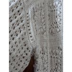 Lucky Brand Crochet Open Front Cardigan Cream L Boho western overisze Photo 6