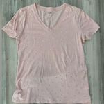 a.n.a Pink glitter V-neck short sleeve shirt #glitter size Small NWOT Photo 0