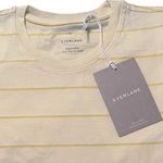 Everlane Women's Striped Organic Cotton Crew T-Shirt Yellow & White Small NWT Photo 1