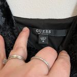 Guess  Black Velvet Goth Lace Trim Mini Dress Size M Photo 6