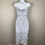 Bardot  Womens Clementine Pencil Midi Dress Size 4 XS Pale Blue Lace Underwire Photo 3