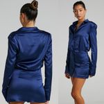 LIONESS  Mirror Image Mini dress Satin Blue Size XS Retro boho chic party event Photo 10