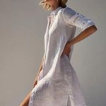 James Perse LIGHTWEIGHT LINEN SHIRT DRESS WHITE SIZE 0 Photo 0