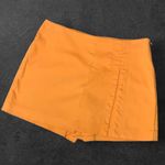Cache Women’s Flat Front Orange Skort Size 0 Side Zip Photo 0