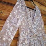 Mac Duggal 20402 Womens EMBELLISHED WRAP OVER ILLUSION LONG SLEEVE A LINE GOWN Photo 8