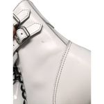 ALLSAINTS  Brigade White Leather Combat Buckle Lace Up Ankle Strap Boot EU 36 Photo 9