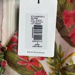 NEW AMUR‎ Dress Floral Tropical Puff Sleeve Mini Dress Red Size 8 Photo 9