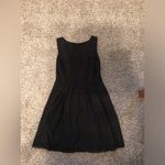 Loft  Black Eyelet Sleeveless Dress Size 6 Photo 5