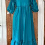 Karlie  Poplin Cotton Maxi Prairie Peasant Puff Sleeve Ruffle Dress - Sz M 🧡🎀 Photo 0