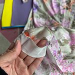 Vintage Floral Full Length Long Sleeve Robe Gray Size M Photo 9