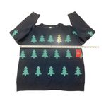 Holiday Time Navy Christmas Tree Ugly Sweater 1X (16W-18W) Sequin Detail NWT Photo 3