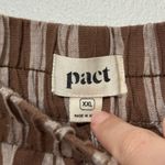 PACT Harbour Relaxed Pant in Husk Stripe Size XXL Brown Cotton Hemp Fall White Photo 2