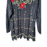Vintage Shenanigans Women’s‎ Large Christmas Poinsettia Crochet Sweater Black Size undefined Photo 2