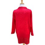 Victoria's Secret VTG 90'sVictoria's Secret Pajama Top Sz PS Gold Label Red Button Down Collar Photo 2