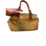 Coach Legacy Suede Satchel #7474 Tan Leather Trim Brass Hardware Vintage Photo 2