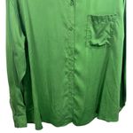 Le lis NWT ‎ Button Down Long Sleeve Blouse Top Kelly Green L Photo 7