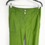 Maeve Naomi Linen Wide Leg Flare Pants Size 6 Green Photo 2