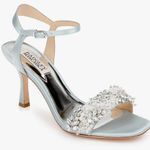 Badgley Mischka Badgley Mishka Kate Heels Mist Blue Embellished Size 8 Photo 0
