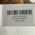 Reformation  The Peonie Wrap Silk Blend Midi Dress Size XS Gold Photo 10