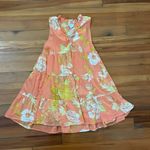 True Destinations Coral Floral Swimsuit Cover Up Womens Size Small Beach Orange Photo 2