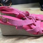 Cole Haan  Crystal Espadrille Sandals Women's 10 Pink Suede Wedge Heel Slingback Photo 1