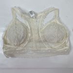 Maurice's  Size Lg Bralette Cream Lace Padded Wireless Halter Back Bra Pull Over Photo 8
