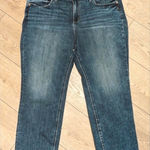 Silver Jeans  Plus 18 Suki Capri Curvy Fit Cropped Faded Wash‎ Denim Stretch Photo 0