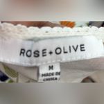 Rose + Olive  M Boho Floral Print Ruffle Sleeve Crop Top Photo 4