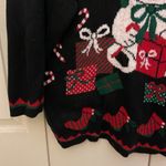 Vintage Adele Knitwear Ugly Christmas Sweater Bear With Gifts Candy Canes XL Photo 7