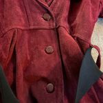 Vintage Outerwear by Phoenix Burgundy Suede Trench Coat Size M Photo 5