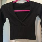 Brandy Melville Black Long Sleeve Amara Top Photo 3