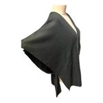 Loft  buckle front tie black poncho sweater M/L NEW Photo 1