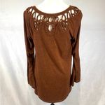 Kori America 100% cotton long sleeve copper top with lace detail size small Photo 2