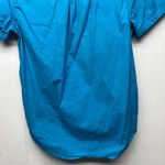 Paper Denim & Cloth Button Down Short Sleeve Women's Blue Shirt Size Medium Slim Photo 7