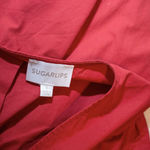 Sugar Lips Deep Red Short Sleeve  Dress Photo 3