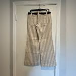 Loft NWOT The Marisa Sz: 8 Wide Leg Cream Vertical Striped Dress Pant w/tie Belt Photo 1