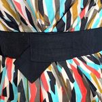 Vertigo Paris Dress Abstract Multicolored Art To Wear Sleeveless Ruched Sheath Photo 7