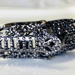 Dark Crystals Shield Ring Silver Size 6 Photo 3