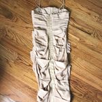 House Of CB Wonmen Railea Nude Corset Ruched Midi Sheer Chiffon Dress NWT Photo 7