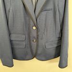 Gap The Academy Ponte Blazer Jacket Women's 8 Navy Blue Black Trim Career Formal Photo 7