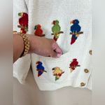 Cotton Salsa Cotton VTG Unisex Embroidered Parrot Knit Cardigan Sweater Size XL Photo 4