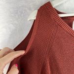 Torrid Plus 1 1X Pullover Cold Shoulder Sweater Knit Pullover Back Keyhole Brick Photo 3