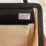 Vintage Tokyo Leather Floral Kimono Handbag Red Photo 7