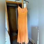 Orange Beaded Maxi Dress Size M Photo 2