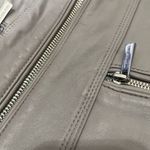 Michael Kors  PEARL GRAY LDS LEATHER JACKET MINT POCKET FULL ZIP SIZE Small Photo 2