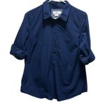 Vineyard Vines  Women's Navy Polka Dot Roll Tab Sleeve Shirt Size 10 Photo 2