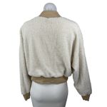 Fabletics Malia Polar Fleece White Brown Mock Neck Long Sleeve Sweater Top Sz M Photo 1